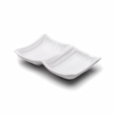 Elite Global, Tray, Zen, White, Melamine, 2-Compartment, 5 3/8" x 3 3/8" x 1"