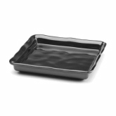 Elite Global, Tray, The Edge, Square, Organic Edge, Black, Melamine, 10" x 10"