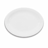 Elite Global, Oval Platter, Luna, White, 9 3/4" x 7 1/2"