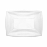 Elite Global, Platter, Pura Vita, White, Ribbed, 18" x 13" x 1 1/2"