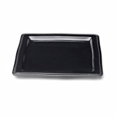 Elite Global, Plate, Venetian, Black, Melamine, Square, 13" x 3/4"