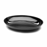 Elite Global, Coupe Platter, Classic Oval Platters, Black, Melamine, 15" x 13" x 2 1/4"