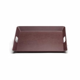 Elite Global, Rectangular Tray, At Your Service, Rectangular, Mahogany, Melamine, 20" x 15 1/2" x 1 7/8"