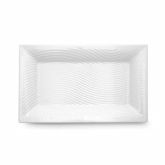 Elite Global, Platter, Pura Vita, White, Ribbed, 19 3/8" x 12" x 2"