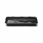 Elite Global, Tray, The Edge, Rectangular, Shallow, Black, Melamine, 14" x 6 1/2"