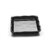 Elite Global, Tray, The Edge, Square, Organic Edged, Black, Melamine, 8 5/8" x 8 5/8"