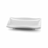 Elite Global, Platter, Ming, Wave Edge, White, Melamine, 9 1/2" x 6" x 3/4"