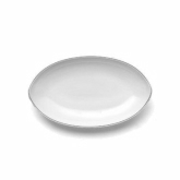 Elite Global, Plate, Viva, White w/Black Trim, Melamine, 7 1/2" x 4 1/8" x 1 3/8"