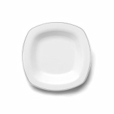 Elite Global, Coupe Plate, Viva, White w/Black Trim, Melamine, 7 oz