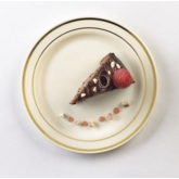 Emi Yoshi, Dessert Plate, Glimmerware, Bone/Gold, Polystyrene, 6"