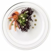 Emi Yoshi, Dessert Plate, Glimmerware, White/Silver, Polystyrene, 6"