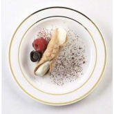 Emi Yoshi, Salad Plate, Glimmerware, White/Gold, Polystyrene, 7"