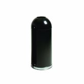 Rubbermaid Waste Receptacle, 15 gallon, 35" H, Round Top, Black, Indoor
