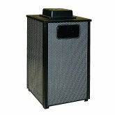 Rubbermaid Dimension Ashtrash Receptacle w/ Weather Urn, 24 gallon, Square, Outdoor, Black w/ Anthracite