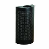 Rubbermaid Silhouette Indoor Receptacle, 9" L x 18" W x 32" H, 12 gallon, Half Round Trash Open Top