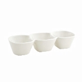 FOH, Mod Bowl, 12 oz, 3 - 4 oz Compartments, Porcelain, White, Euro