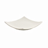 FOH, Origami Plate, 5" Square, Curved Edge, Porcelain, White, Euro