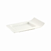 FOH, Nami Sampler Plate, 5 3/4" x 3 3/4", Rectangular, Rolled Edge, Porcelain, White, Euro