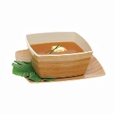 FOH Mod Bowl, Square, Platewise/Kidwise, Biodegradable, Natural Bamboo, 26 oz