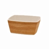 FOH Mod Bowl, Square, Platewise, Biodegradable, Natural Bamboo, 10 oz