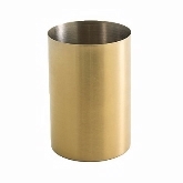 FOH, Round Holder, 10 oz, 2 1/2" dia., 3 3/4" H, Matte Brass