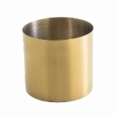 FOH, Round Holder, 14 oz, 3 1/4" dia., 3" H, Matte Brass