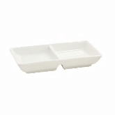 FOH, 2-Compartment Dish, Euro, White, 2 oz