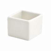 FOH, Canvas Ramekin, 1 oz, 1 1/2" x 1 1/2"x 1 1/4" Square, Porcelain, White, Euro