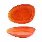 FOH, Plate, Kiln, Blood Orange, Oval, 8" x 6"