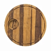 FOH, Round Wood Board, 12" dia., Bamboo, Rustic Chic
