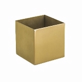 FOH, Square Holder, 7 oz, 2 1/4" x 2 1/4" x 2 1/2", S/S, Matte Brass