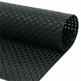 FOH Placemat, 16", Basketweave, Black, Metroweave