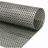 FOH Placemat, 16", Basketweave, Silver, Metroweave