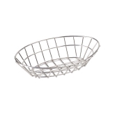 G.E.T., Oval Grid Basket, 9 3/4" x 6 1/4" x 2 1/4", S/S