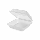 G.E.T., Food Container, Eco-Takeouts, Clear, Ridges, 1 Compartment, 9" x 9" x 3 1/2"