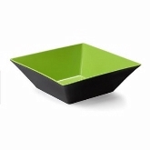 G.E.T., Square Bowl, 12.80 qt, Brasilia, Green/Black, Melamine