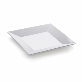 G.E.T., Square Plate, Siciliano, White, Melamine, 12"