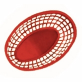 G.E.T. Bread & Bun Basket, Oval, Plastic, Red