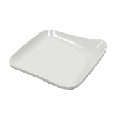 G.E.T., Square Plate, 4" x 4", White, Osslo, Melamine