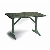 Grosfillex Inc., Exterior Table Top, Granite Green, w/Umbrella Hole