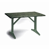Grosfillex Inc., Exterior Table Top, 48" x 32", w/ Umbrella Hole, White