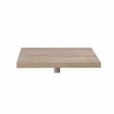 Grosfillex, VanGuard Square Indoor Table Top, Weathered Oak, 30" x 30"