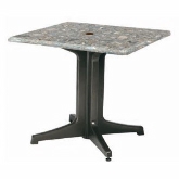 Grosfillex, Pedestal Table Base 2000, Resin, Charcoal, 28"