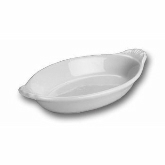 Hall China, Rarebit/Au Gratin Dish, Bright White, Oval, 8 oz