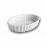 Hall China, Souffle, Bright White, Fluted, Oval, 6 1/2 oz