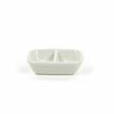 Catalina/Coors China, Divided Sauce Dish, 2 oz, Rocca Beige