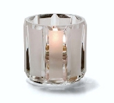 Hollowick Tealight Lamp, Glass, Crystal & Satin