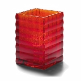 Hollowick, Optic Block Lamp, Ruby Jewel, 2 5/8" x 2 5/8" x 3 3/4"