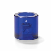 Hollowick Tealight Glass Lamp, Cobalt Blue, Thick Glass