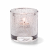 Hollowick Tealight Glass Lamp, Clear Jewel, Thick Glass